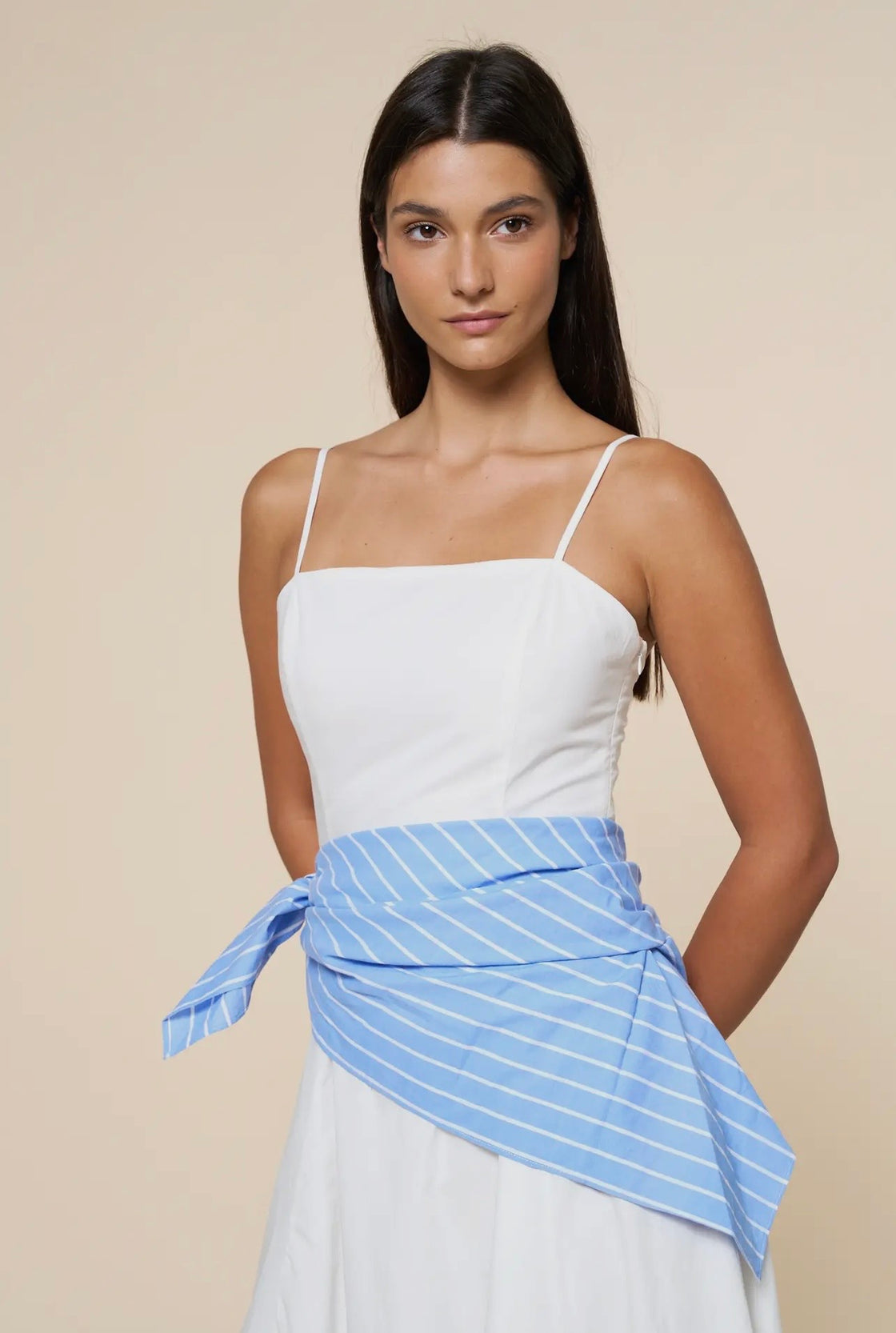 Stripe Waist Bandana Sleeveless Tie
Maxi Dress