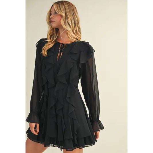 Lilli's Tie Front Ruffled Dress