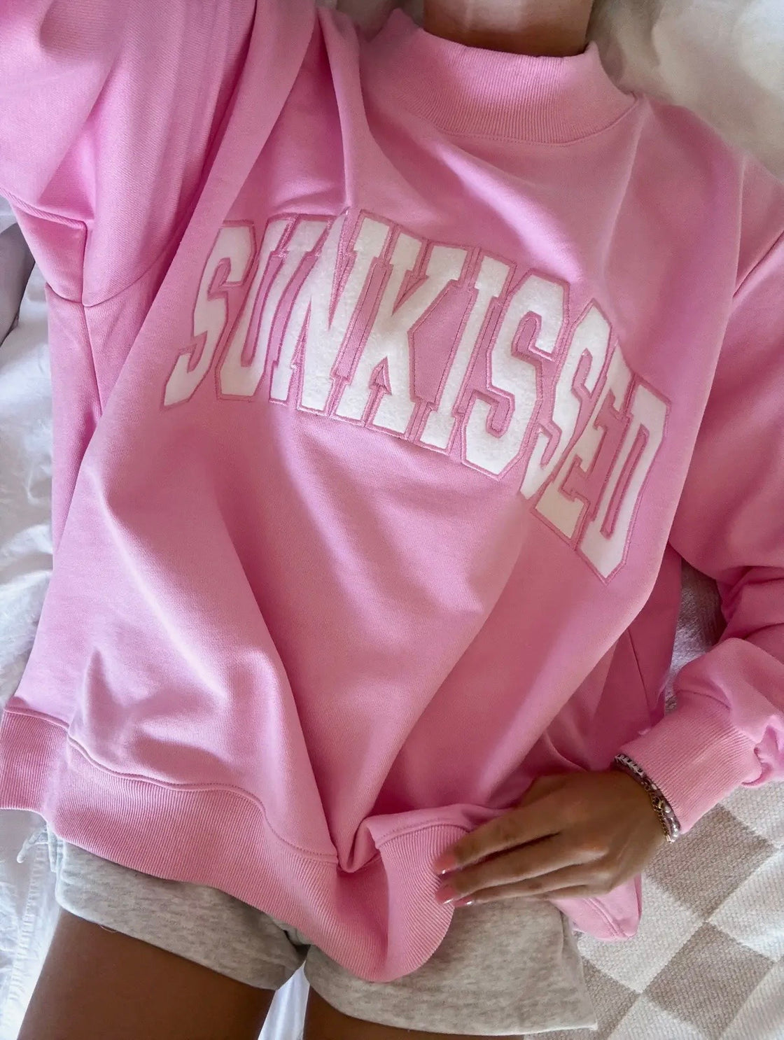 Lottie Pink Sun-kissed Mockneck