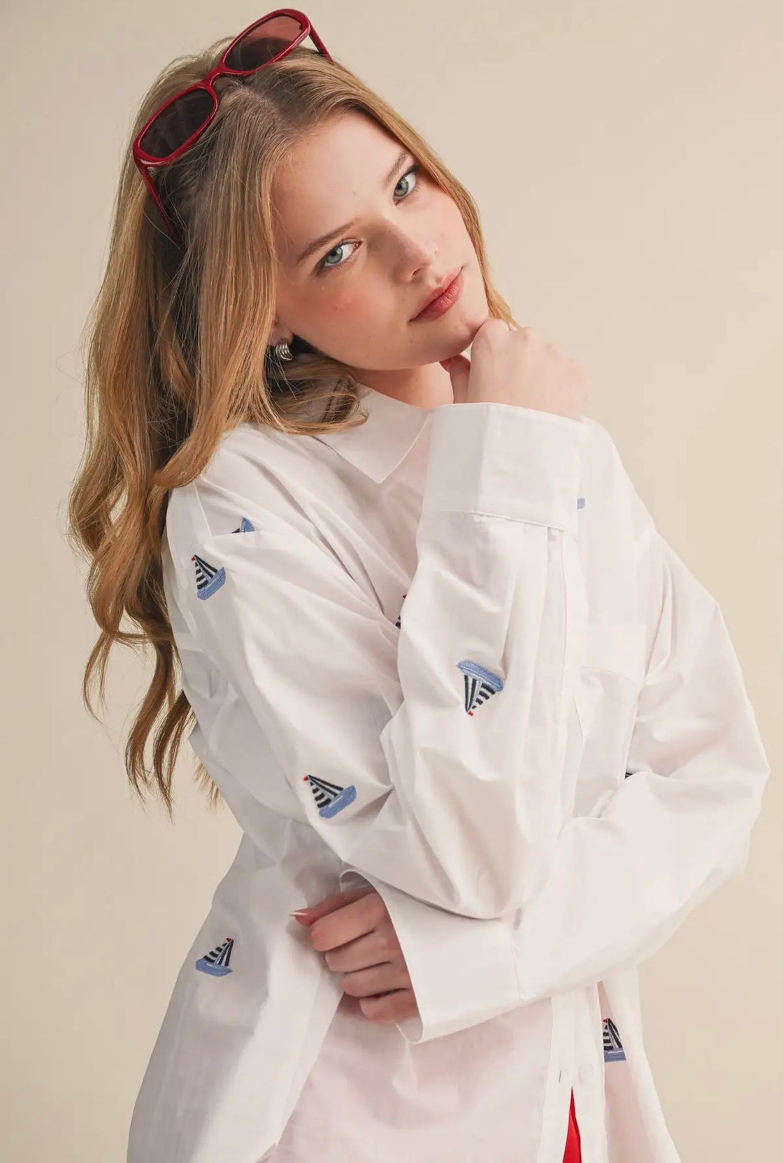 Sailboat Heaven button down