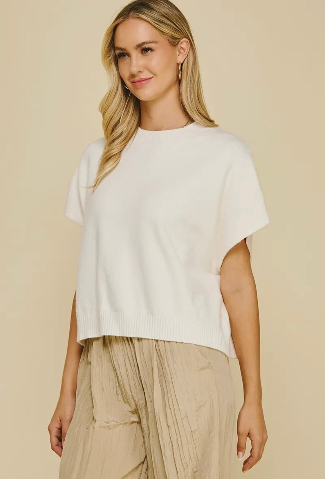 Dropped Shoulder Sweater Top