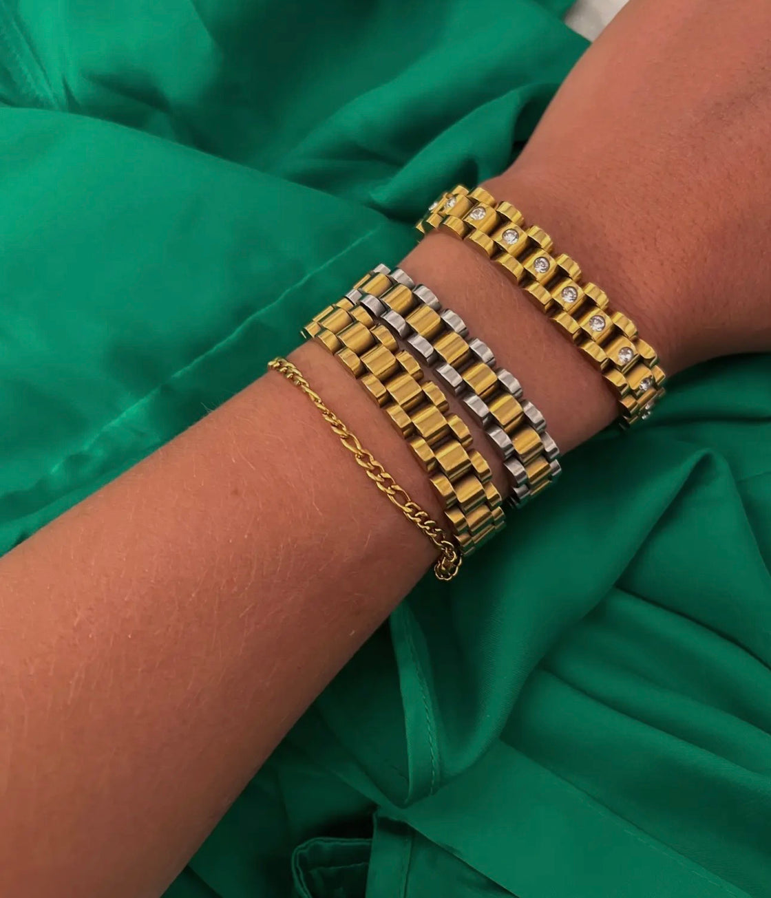 Two Toned Chain Watch band bracelet