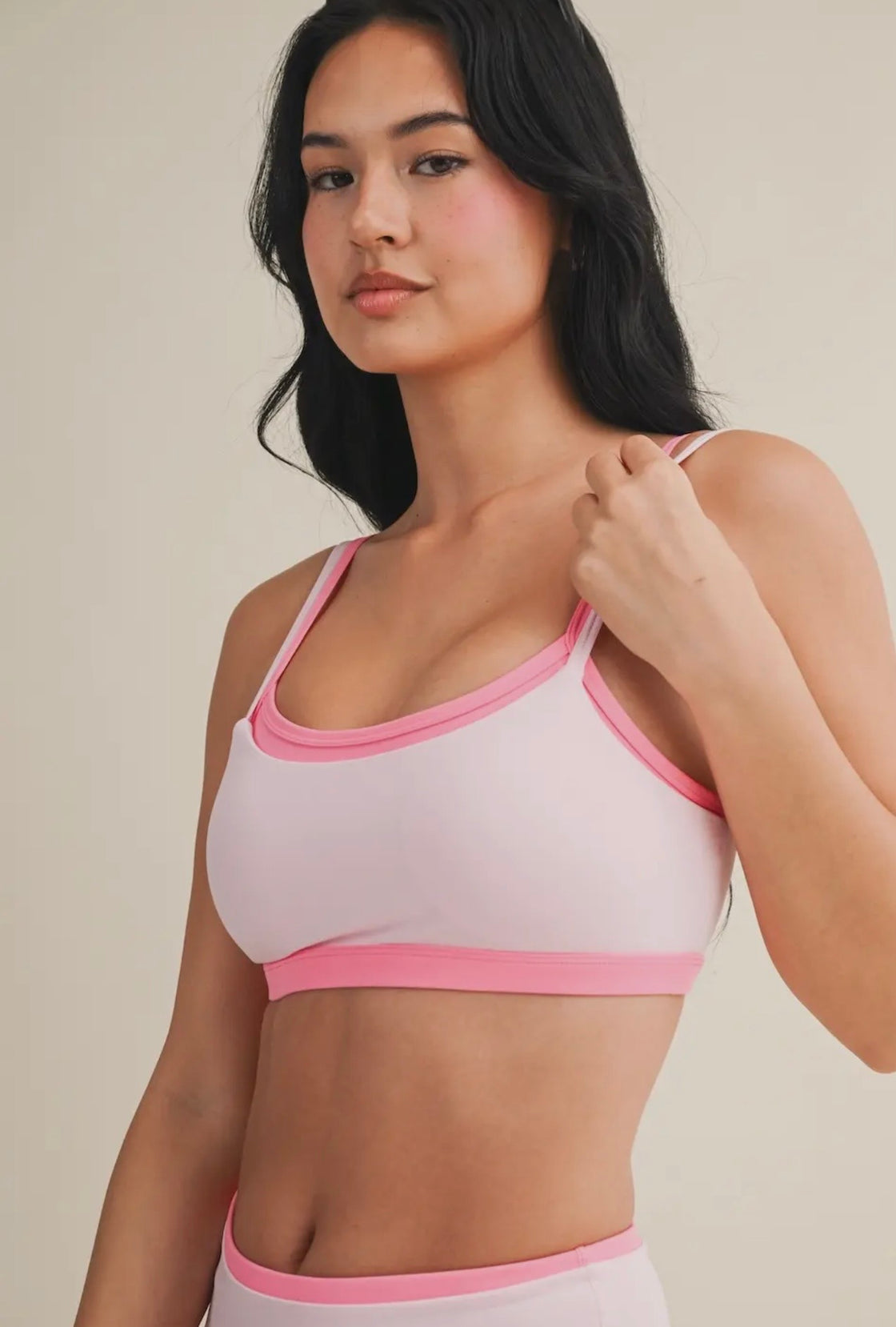 Pink Combo double layered sports bra