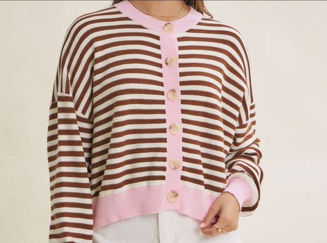 The Lottie Cardigan 🤎🩷
