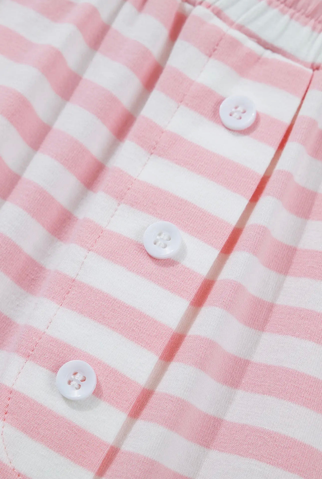 Pink Missy Stripe Top and Buttoned Straight Pants
Lounge Set