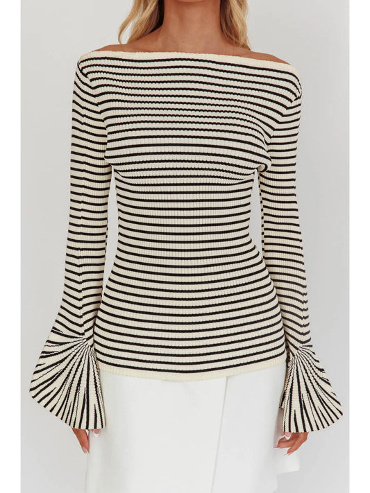 Long Sleeve Striped Sweater