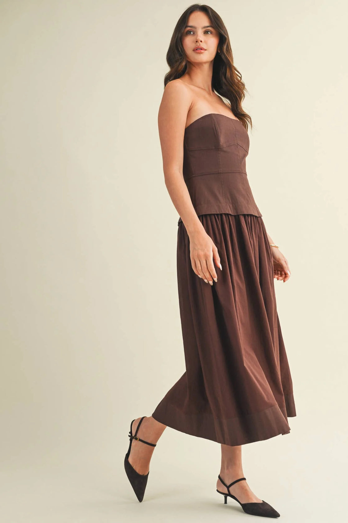 Corset Lined Strapless Dress