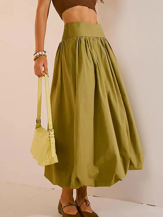 Palms Wide Waistband Skirt