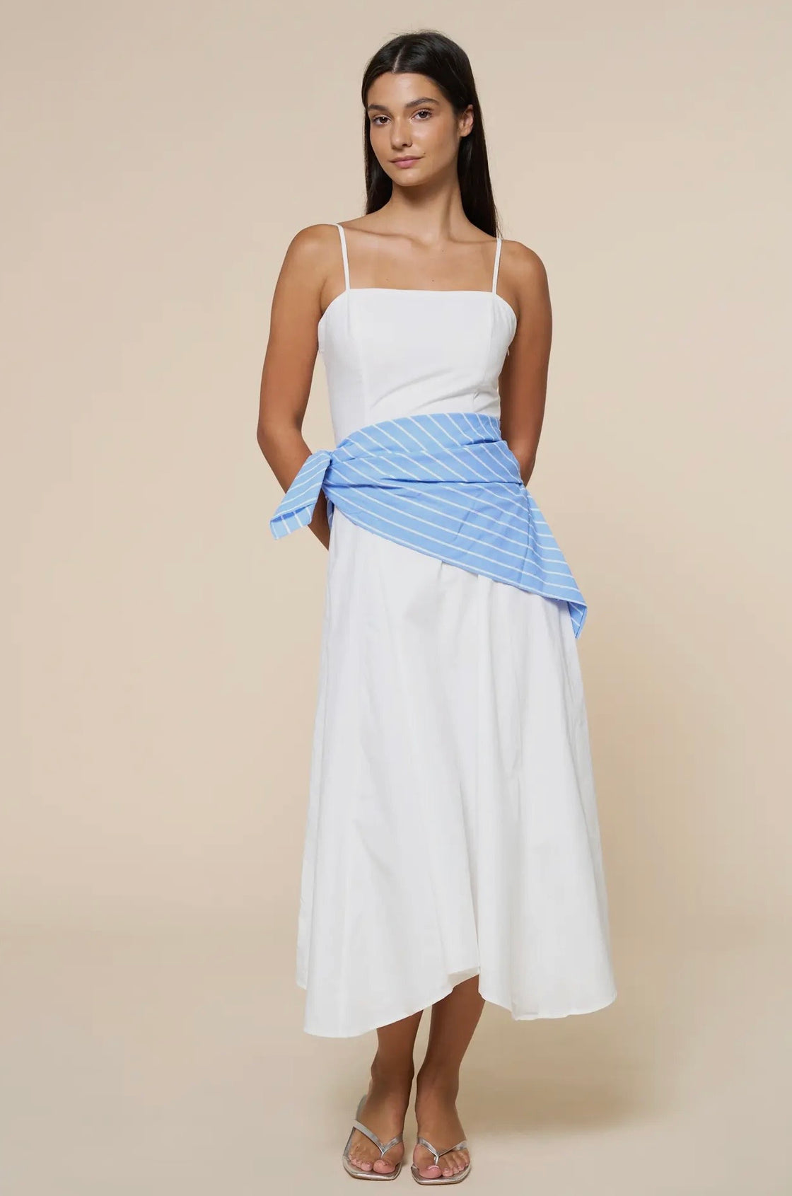 Stripe Waist Bandana Sleeveless Tie
Maxi Dress