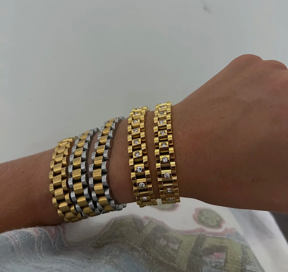 Two Toned Chain Watch band bracelet