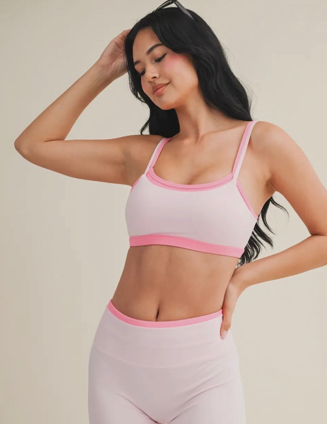 Pink Combo double layered sports bra