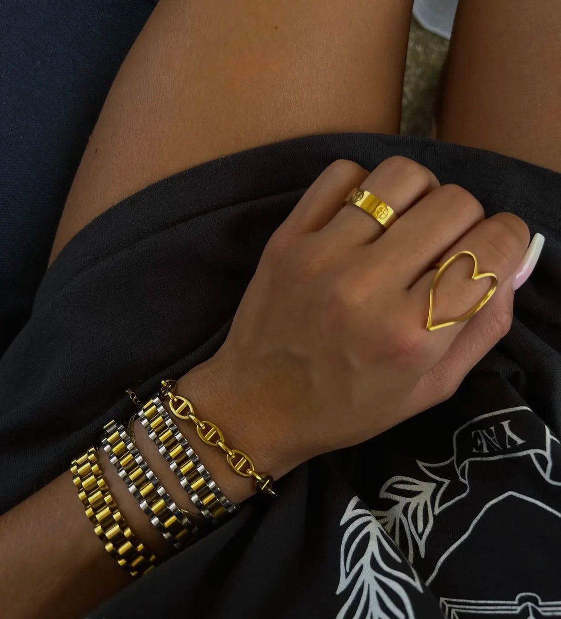 Two Toned Chain Watch band bracelet
