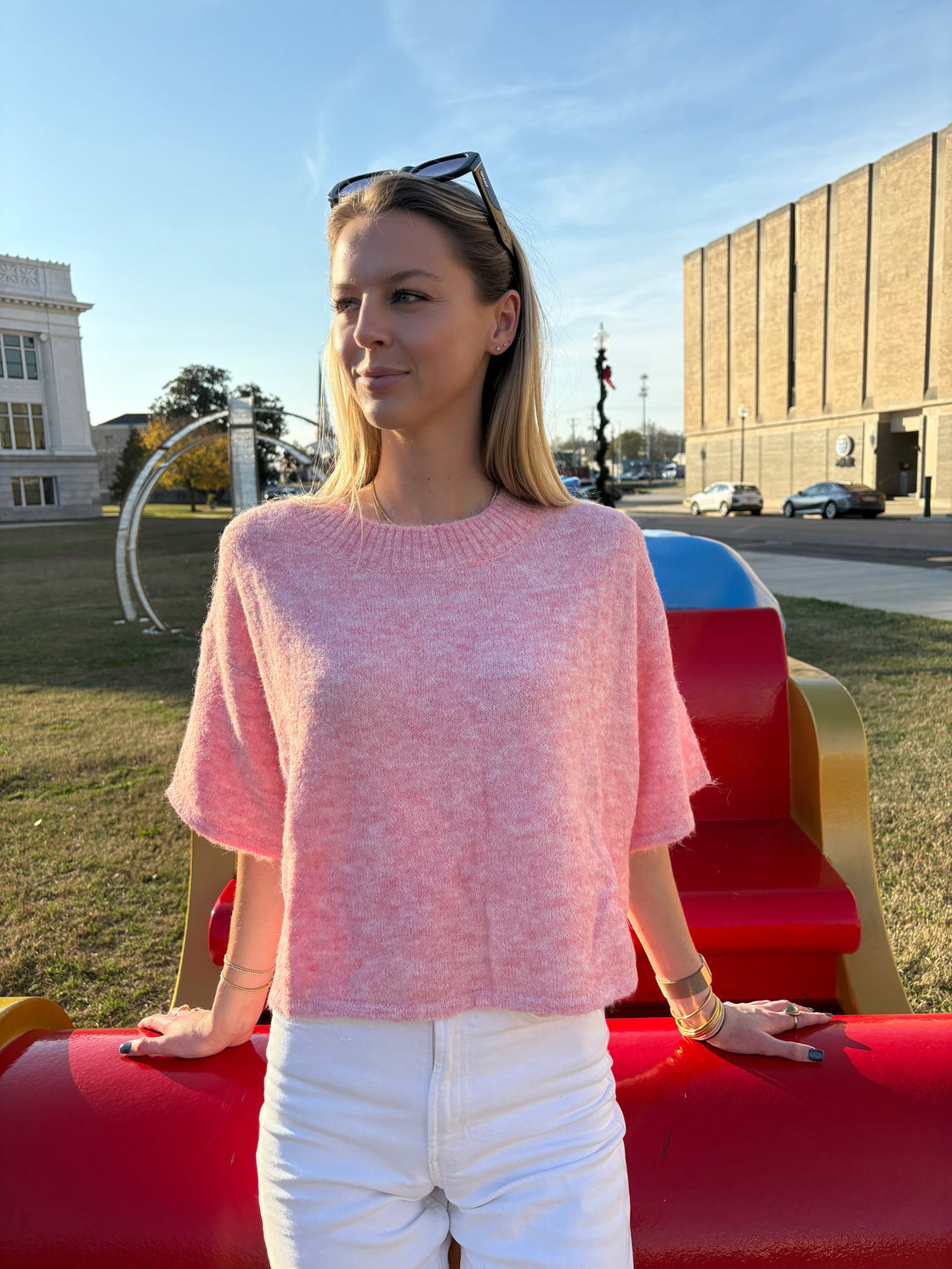 Soft Knit Cropped Sweater Top