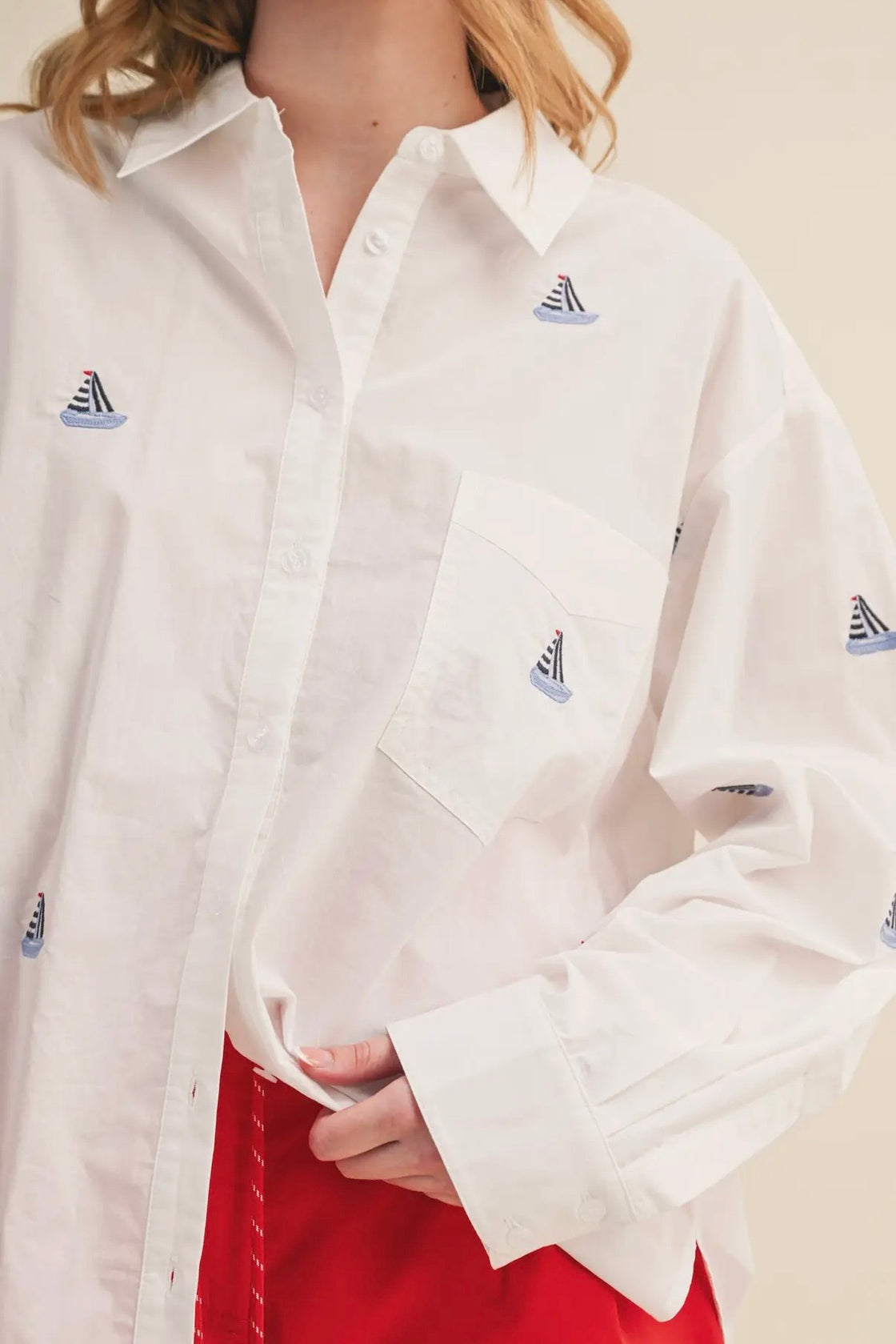 Sailboat Heaven button down