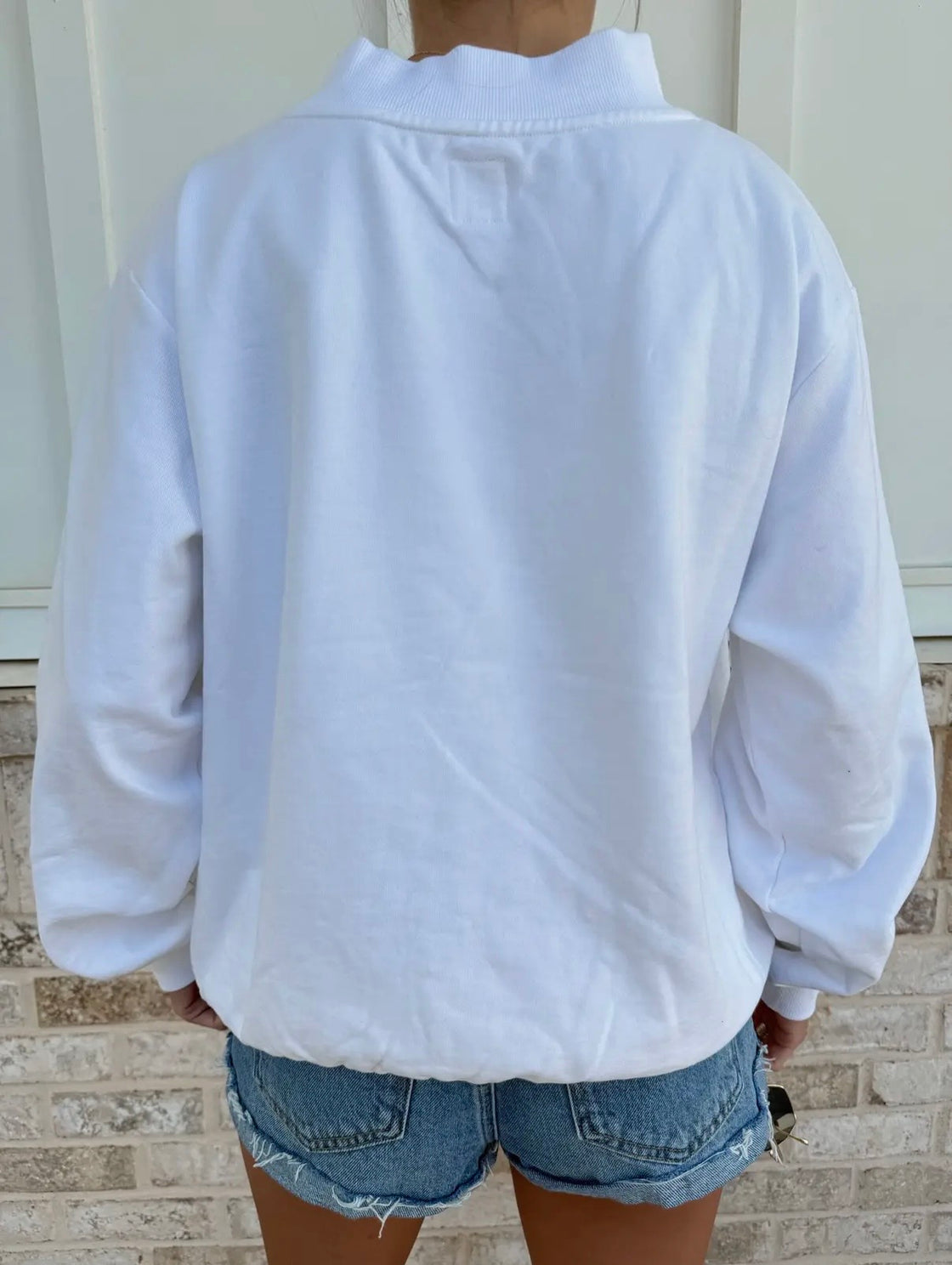 White American Flag Dog
Mockneck Sweatshirt 100%
Cotton