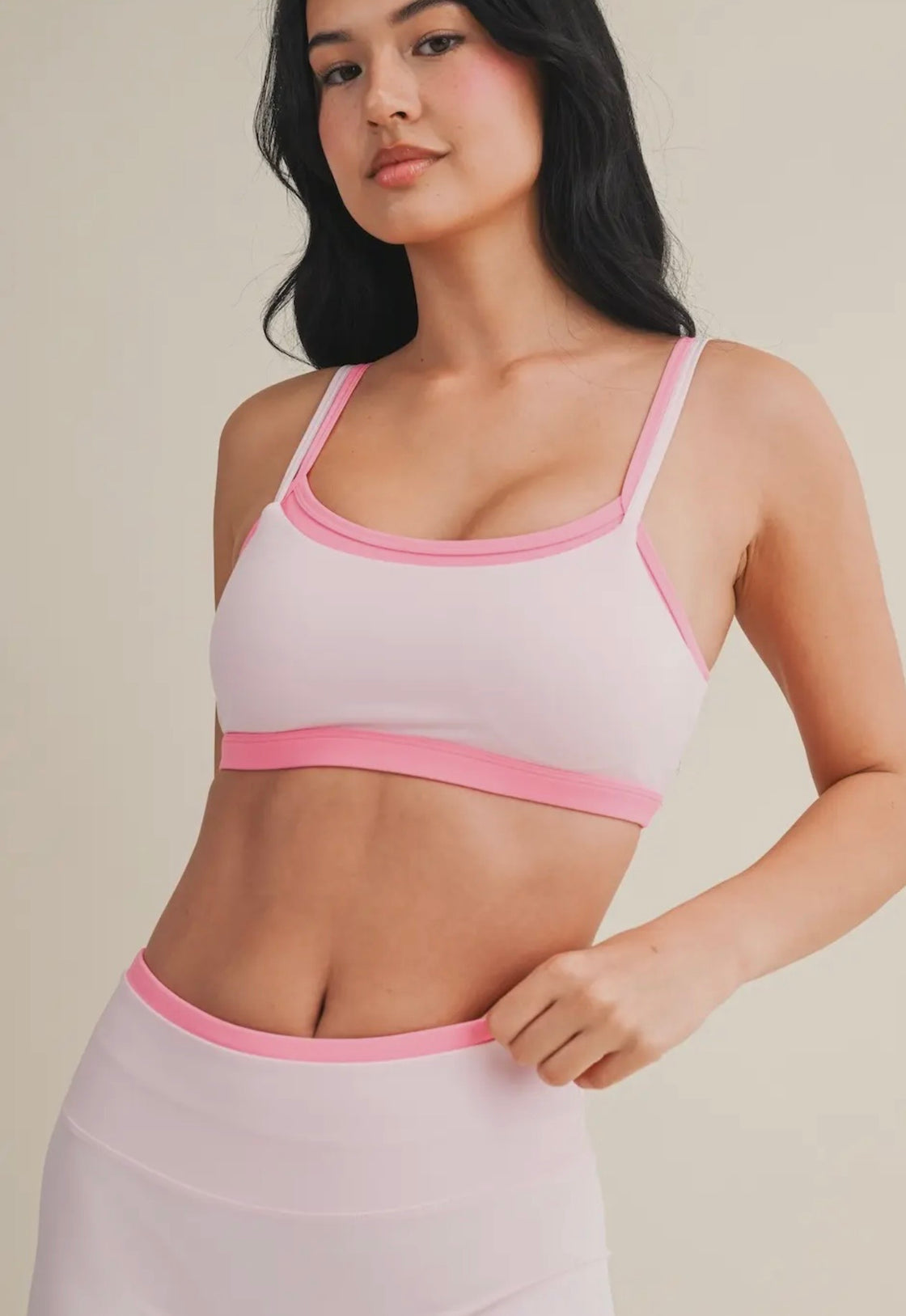 Pink Combo double layered sports bra