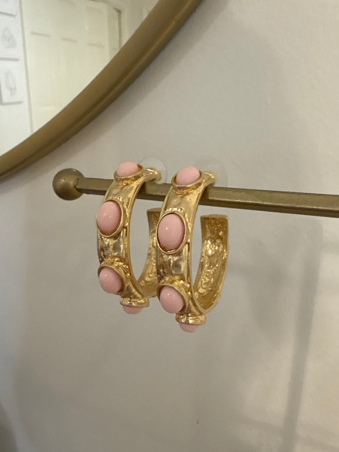 Blush Bloom Hoops