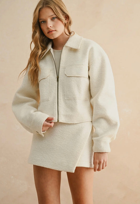 Big Pocket Front Zipper Closure Jacket