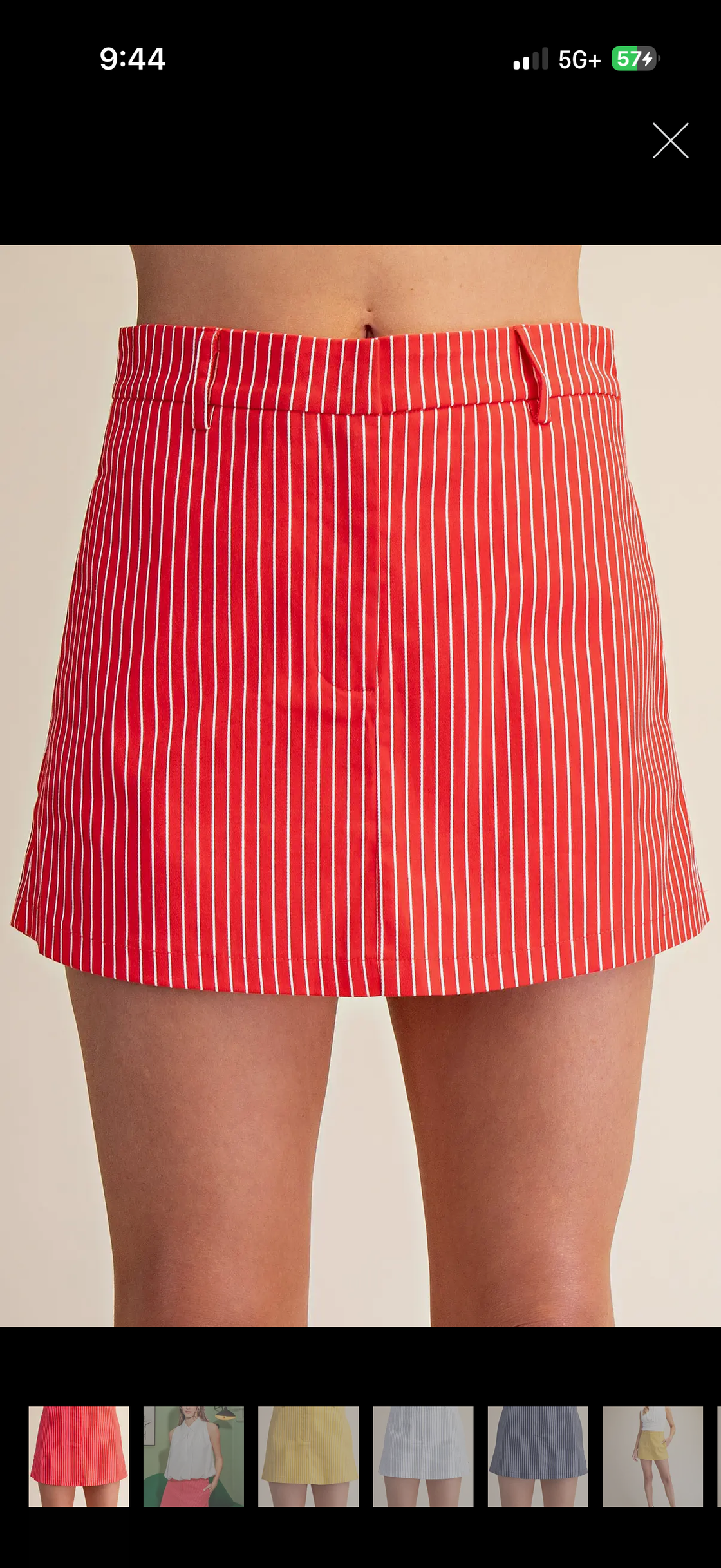 Red hot stripe skort ❤️