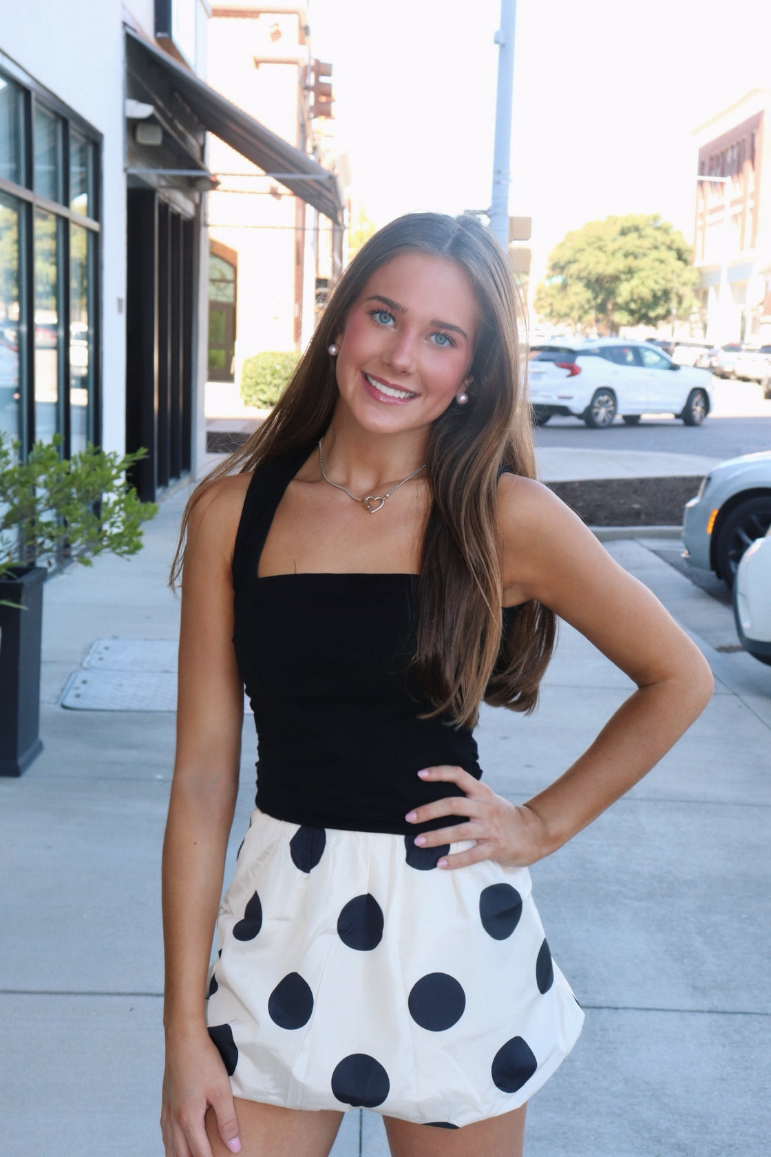 Polka Dot Bubble Skirt