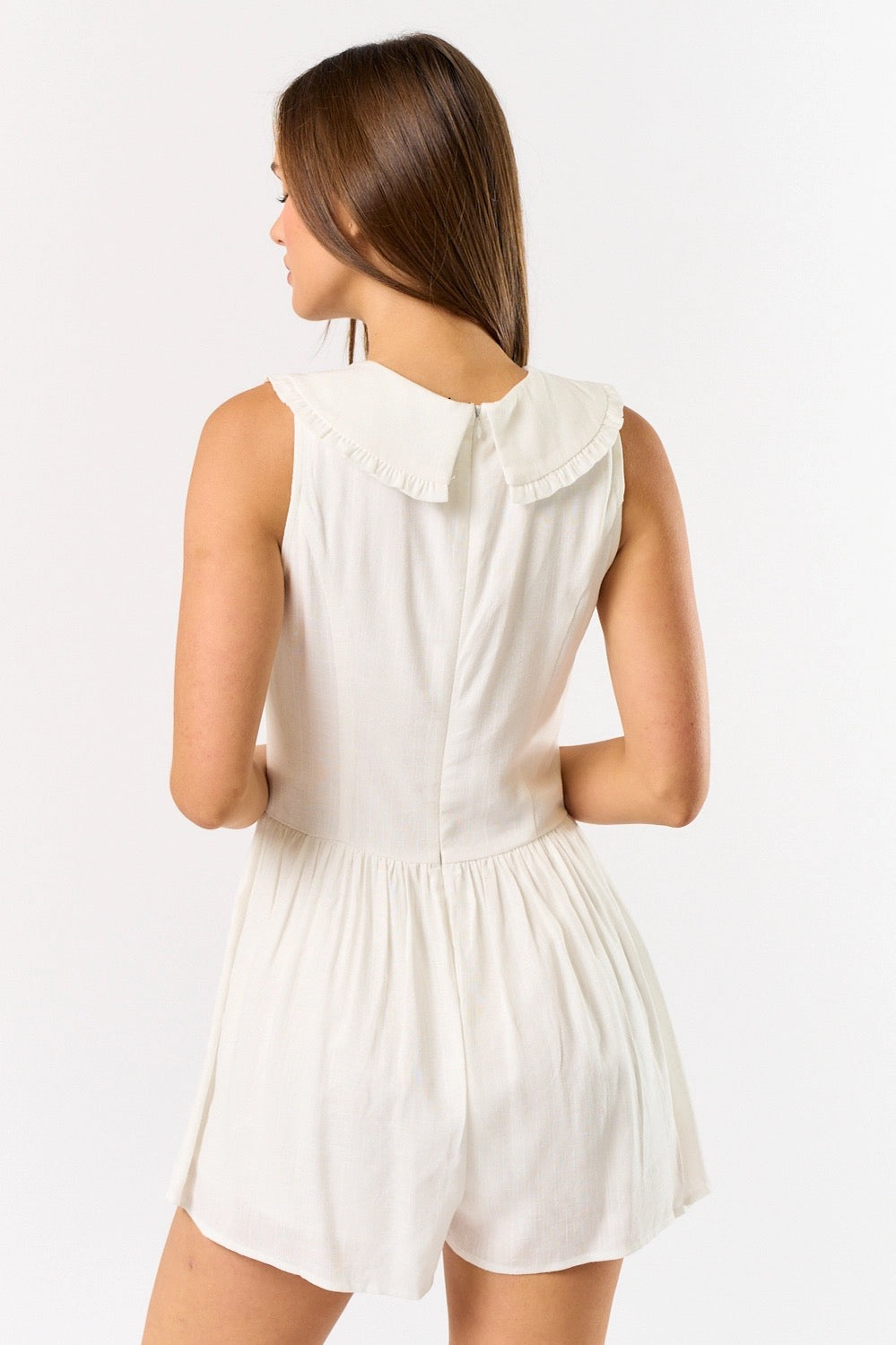 Linen Collar Romper