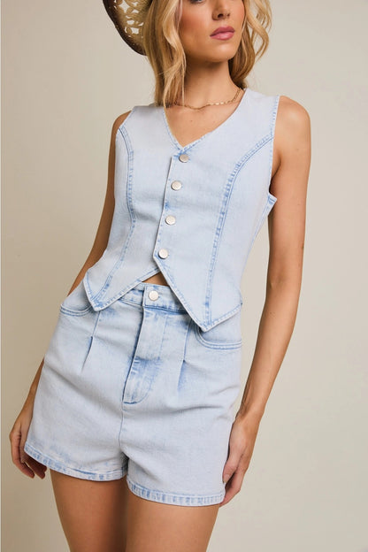 Cowgirl Crush Set – Denim Two-Piece Set