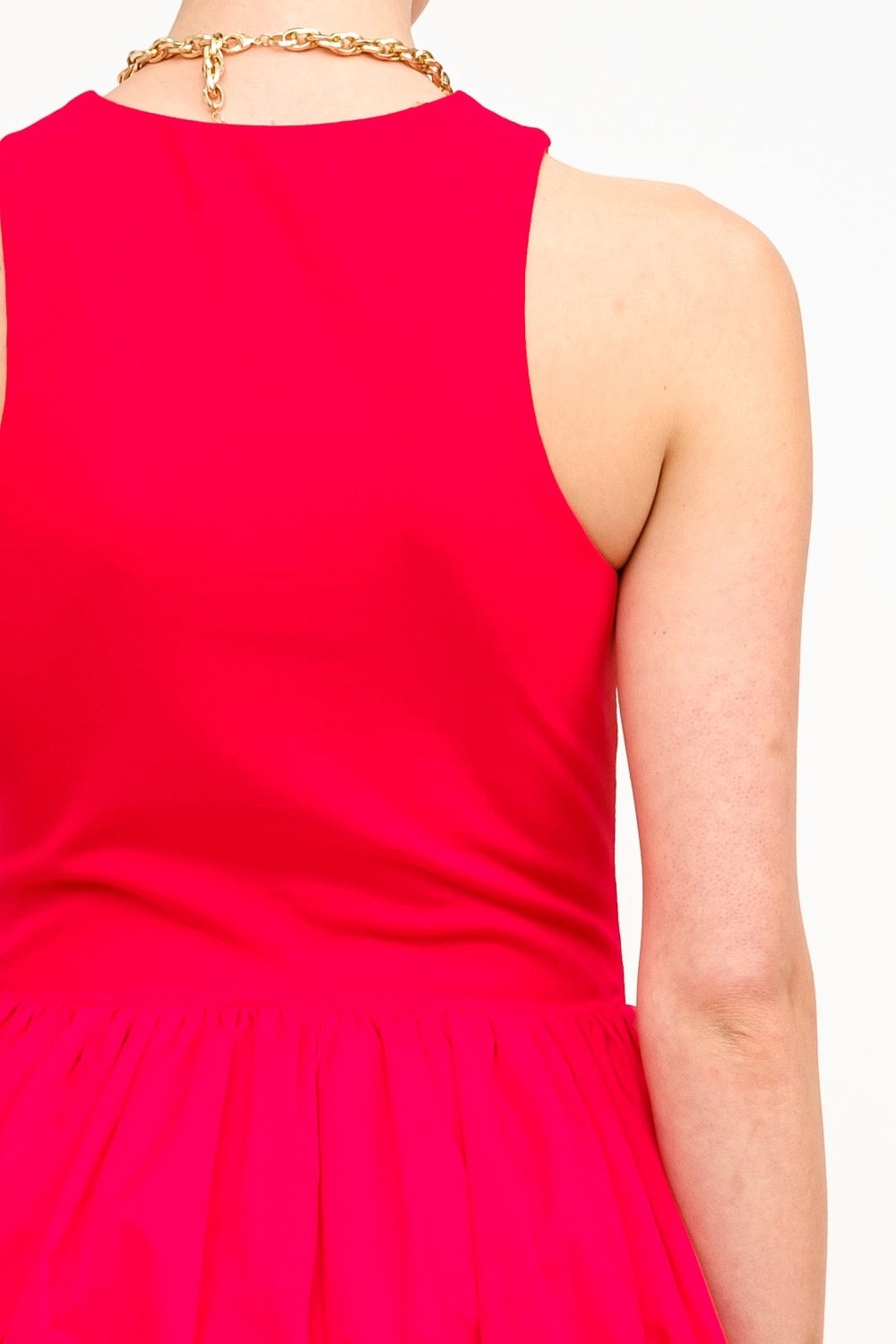 Cherry Pop Dress – Bubble Hem Mini Dress