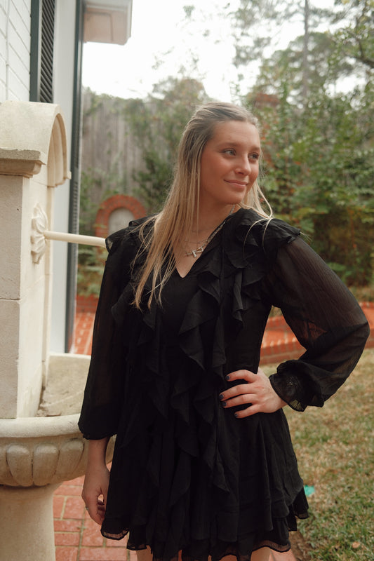 Lilli's Tie Front Ruffled Dress