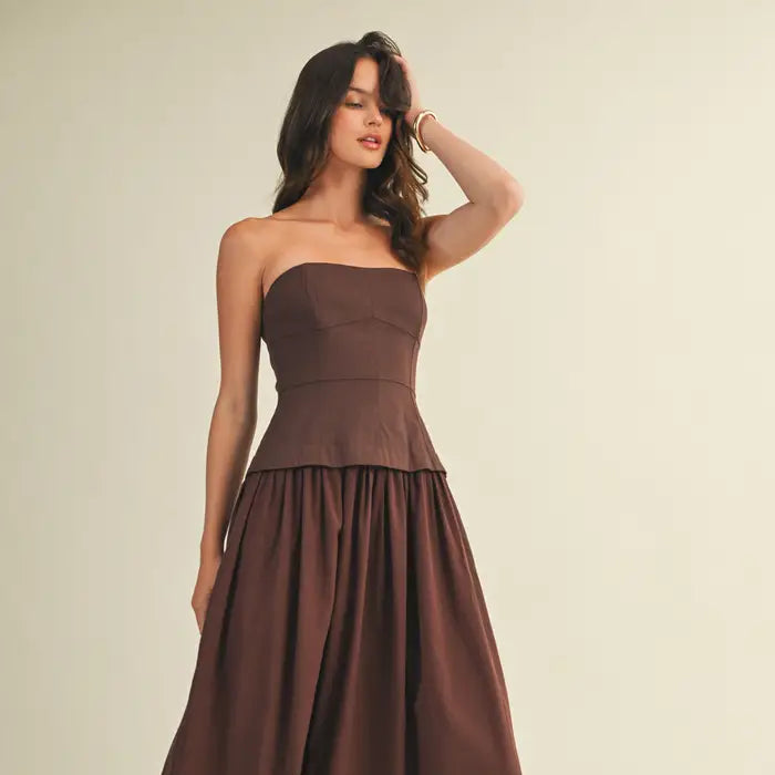 Corset Lined Strapless Dress