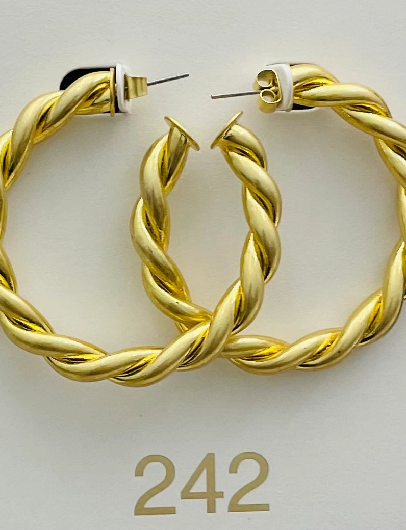 Twisted Hoop Earrings