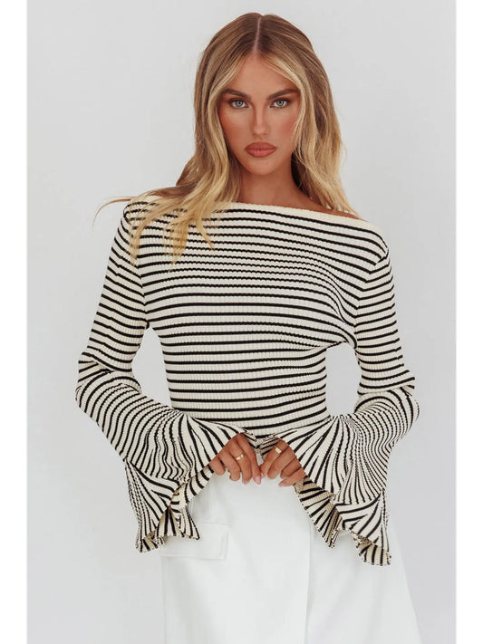 Long Sleeve Striped Sweater